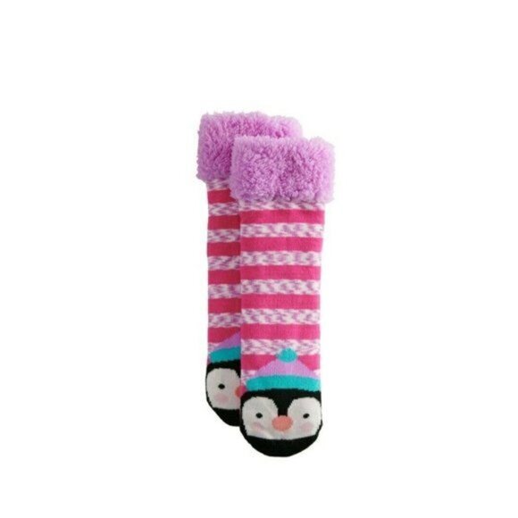 Kookie Kritters Girls Cozy Warm Slipper Socks Penguin Designs Size 6-8.5 - Picture 1 of 1